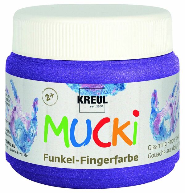 Bild 1 von Kreul Mucki Funkel-Fingerfarbe
, 
Zauberlila, 150 ml