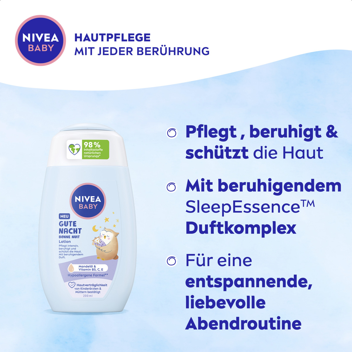Bild 4 von NIVEA BABY Gute Nacht Lotion, 200 ml