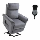 Bild 1 von HOMCOM Liftsessel mit Massagefunktion grau 86 x 95 x 106 cm (BxTxH)   Komfortsessel Sessel Aufstehhilfe Fernsehsessel