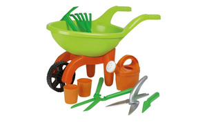 Schubkarre mit Gartenwerkzeug, 9-teilig grün Kunststoff (Polypropylen) Maße (cm): B: 29 H: 27 Baby