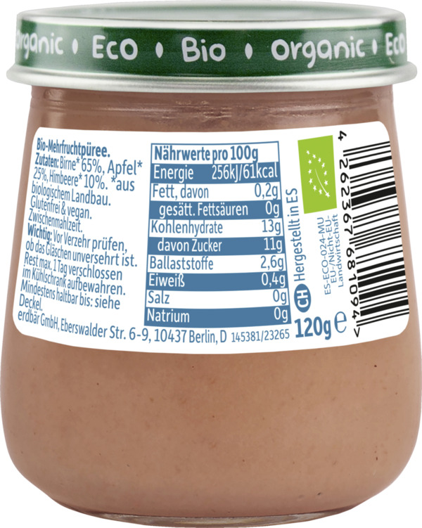 Bild 2 von Freche Freunde Bio Baby Birne, Apfel & Himbeere, 120 g