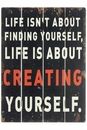 Bild 1 von MyFlair Holzschild "Create Yourself"
