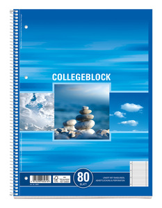 Collegeblock A4 liniert 80 Blatt