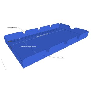 Grasekamp Ersatzdach Universal Hollywoodschaukel  Blau Ersatz-Bezug Sonnendach Dachplane