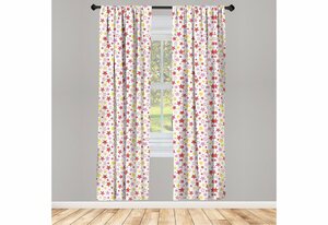 Gardine »Vorhang für Wohnzimmer Schlafzimmer Dekor«, Abakuhaus, Sterne Childish Hatched Farbe