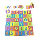 Bild 1 von Juskys Kinder Puzzlematte Kim 36 Teile mit Buchstaben & Zahlen - rutschfest – Spielmatte bunt