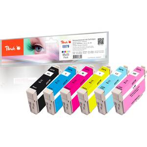 Peach Spar Pack Tintenpatronen kompatibel zu Epson T079 (wiederaufbereitet)