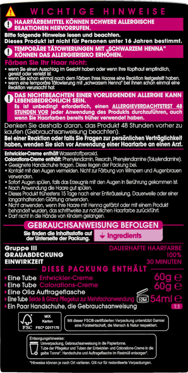 Bild 3 von Garnier Olia 
            Dauerhafte Haarfarbe