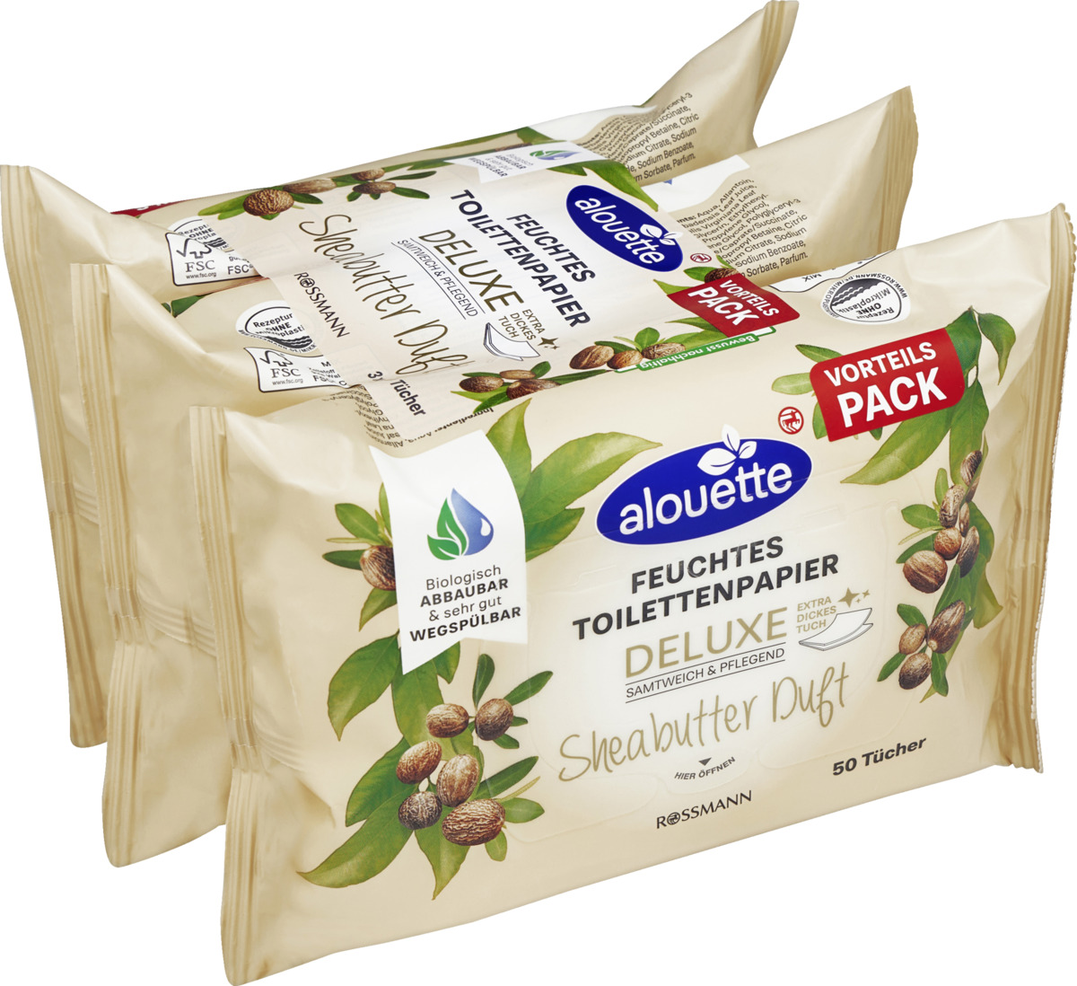 Bild 3 von alouette Deluxe feuchte Toilettentücher mit Sheabutter Duft