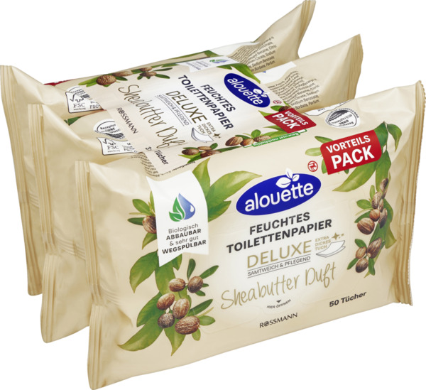 Bild 3 von alouette Deluxe feuchte Toilettentücher mit Sheabutter Duft
