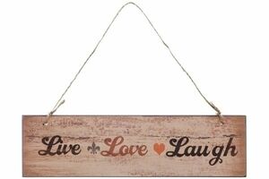 MyFlair Holzschild "Live Love Laugh"