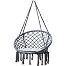 Bild 1 von Grasekamp Hängesessel zum Aufhängen mit rundem  Sitzkissen Grau Belastbarkeit max. 100  kg Schwebesessel