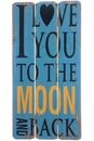 Bild 1 von MyFlair Holzschild "I love you to the moon and back"