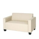 Bild 1 von 2er Sofa Couch Moncalieri Loungesofa Kunstleder ~ creme