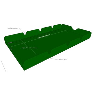 Grasekamp Ersatzdach Universal Hollywoodschaukel  Grün Ersatz-Bezug Sonnendach Dachplane