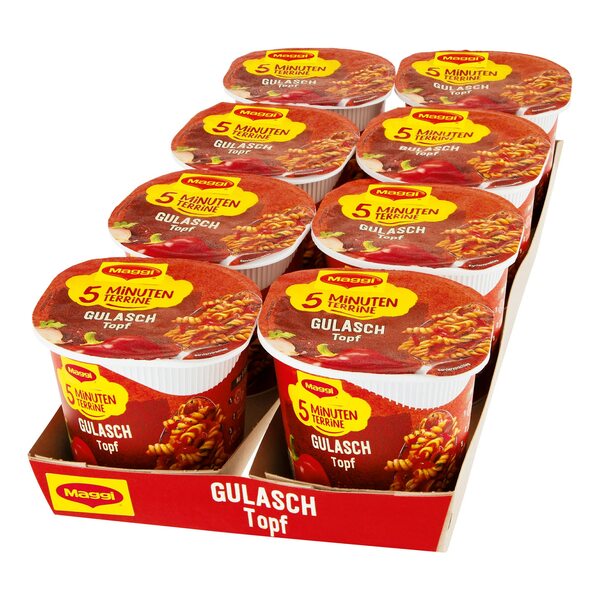 Bild 1 von Maggi 5 Minuten Terrine Gulaschtopf 57 g, 8er Pack