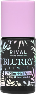 RIVAL DE LOOP Blurry Times UV Glitter Nail Colour 05 Blue Lagoon, 8 ml