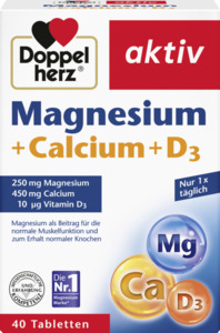 Doppelherz 
            aktiv Magnesium + Calcium + D3 Tabletten