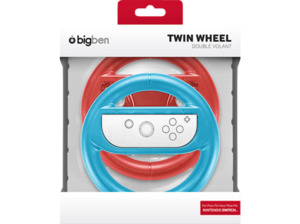 BIGBEN SWITCH Wheel Duo Pack, Nintendo Switch Lenkrad, Rot/Blau
