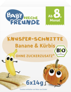 erdbär 
            Bio Freche Freunde Knusper-Schnitte Banane & Kürbis