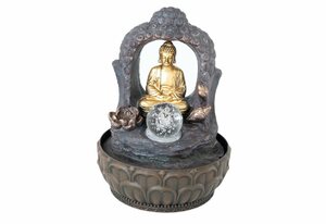 NATIV Haushalt Zimmerbrunnen »Zimmerbrunnen Buddha«, mit LED-Beleuchtung