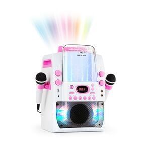 Kara Liquida BT Karaoke-Anlage Lichtshow Wasserfontäne Bluetooth weiß/grau... Pink
