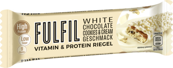 Bild 1 von FULFIL Vitamin & Protein Riegel White Chocolate, Cookies & Cream, 55 g