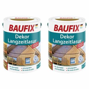 Baufix Dekor-Langzeitlasur, Pinie 5 L 2er Set