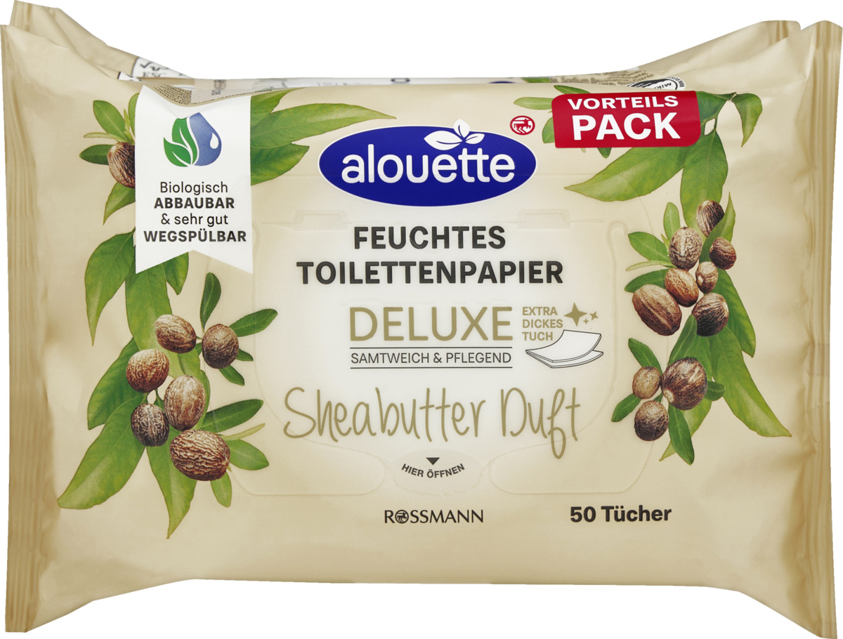Bild 1 von alouette Deluxe feuchte Toilettentücher mit Sheabutter Duft