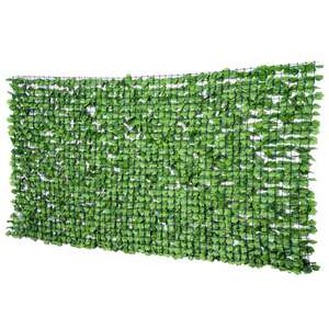 Outsunny Künstliche Sichtschutzhecke grün 300 x 150 cm (LxH)   Künstliche Hecke Zaunblende Windschutz Efeu