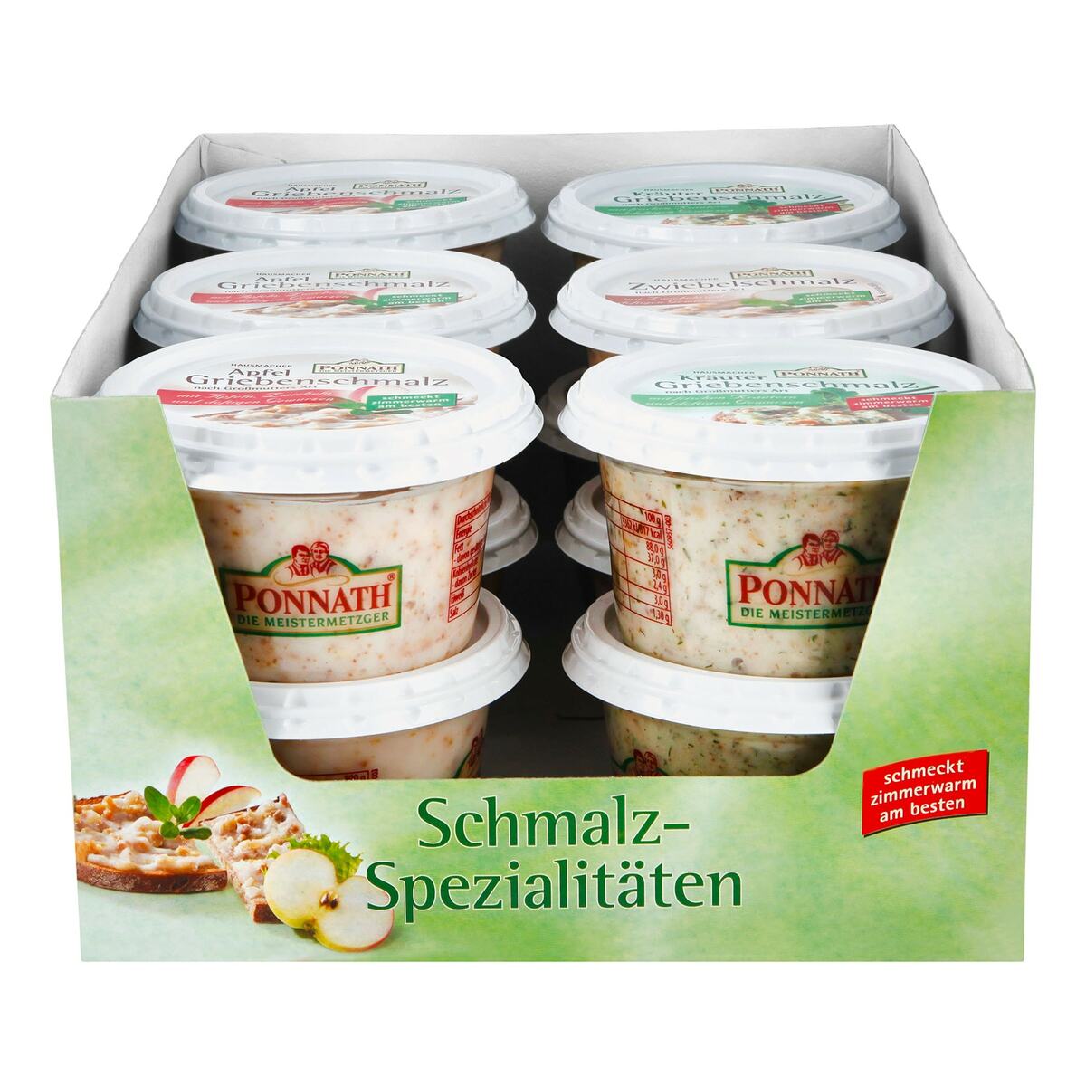 Bild 1 von Ponnath Hausmacher Griebenschmalz verschiedene Sorten - 200 g, 12er Pack