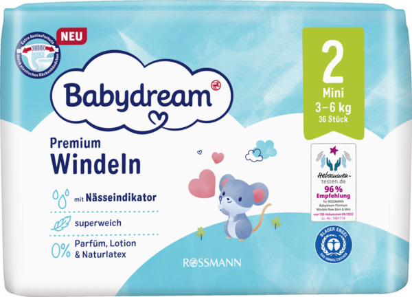 Bild 1 von Babydream Premium Windeln Gr. 2 Mini 3-6 kg