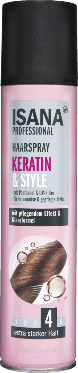 Bild 1 von ISANA PROFESSIONAL Haarspray Keratin & Style