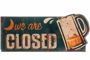 MyFlair Metallschild "We are closed"