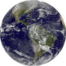 Bild 1 von Komar Vliesfototapete Dot Earth Ø 125 cm selbstklebend Ø 125 cm, selbstklebend
