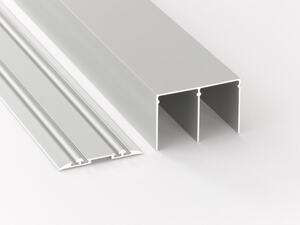 Flexo Raumsysteme Schienen Bau-Set silber, Aluminium, 2-spurig