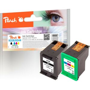 Peach Spar Pack Druckköpfe kompatibel zu HP No. 338, No. 344, C8765E, C9363E (wiederaufbereitet)