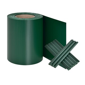 Juskys PVC Sichtschutzstreifen Doppelstabmatten Zaun | 35m x 19 cm grün Zaunfolie Sichtschutz