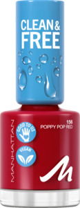 Manhattan Clean & Free Nail Polish 156 Poppy Pop Red