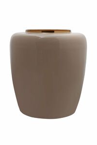 Kayoom Vase Art Deco 125 Taupe / Gold
