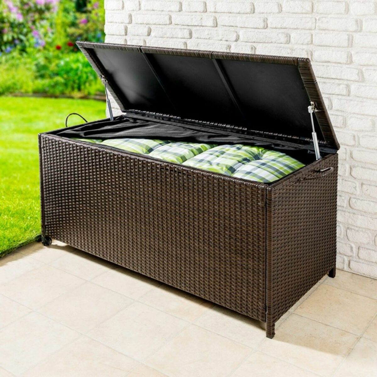 Bild 1 von Solax-Sunshine Geflecht-Polsterbox "Genua" Braun