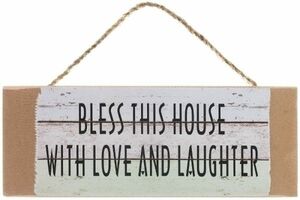 MyFlair Holzschild "Bless this house"