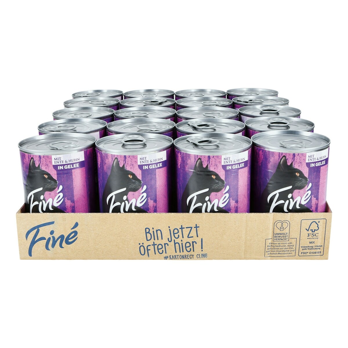 Bild 1 von Finé Katzennahrung Ente & Huhn 400 g, 12er Pack
