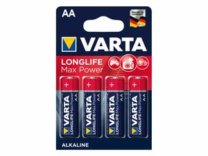 Varta Longlife Max Power, 1,5 Volt AA Batterie, Alkali Mangan