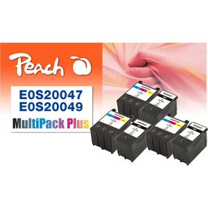 Peach Spar Pack Plus Tintenpatronen kompatibel zu Epson S020047, S020049
