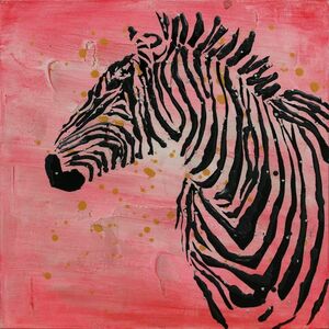 Kayoom Öl-Wandbild Zebra 70x70 PHA100