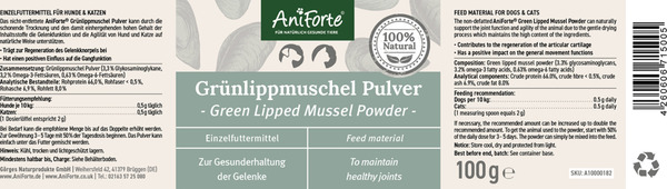 Bild 2 von AniForte Grünlippmuschel Pulver