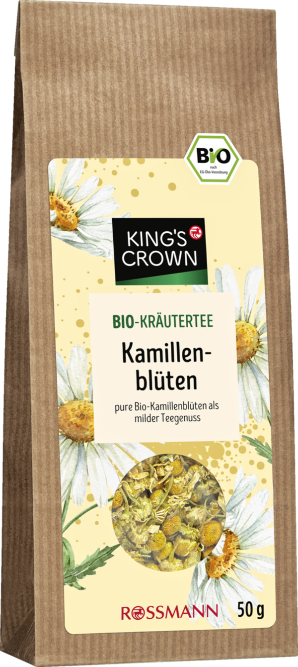 Bild 1 von KING'S CROWN BIO Kräutertee Kamillenblüten