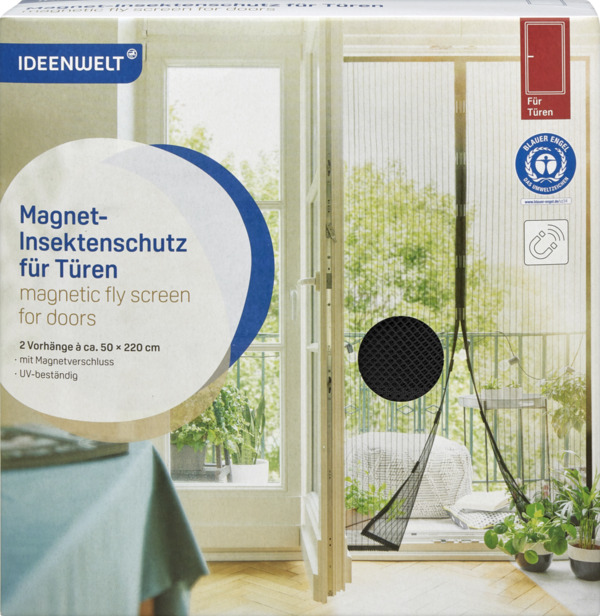 Bild 1 von IDEENWELT Magnet-Insektenschutz für Türen anthrazit