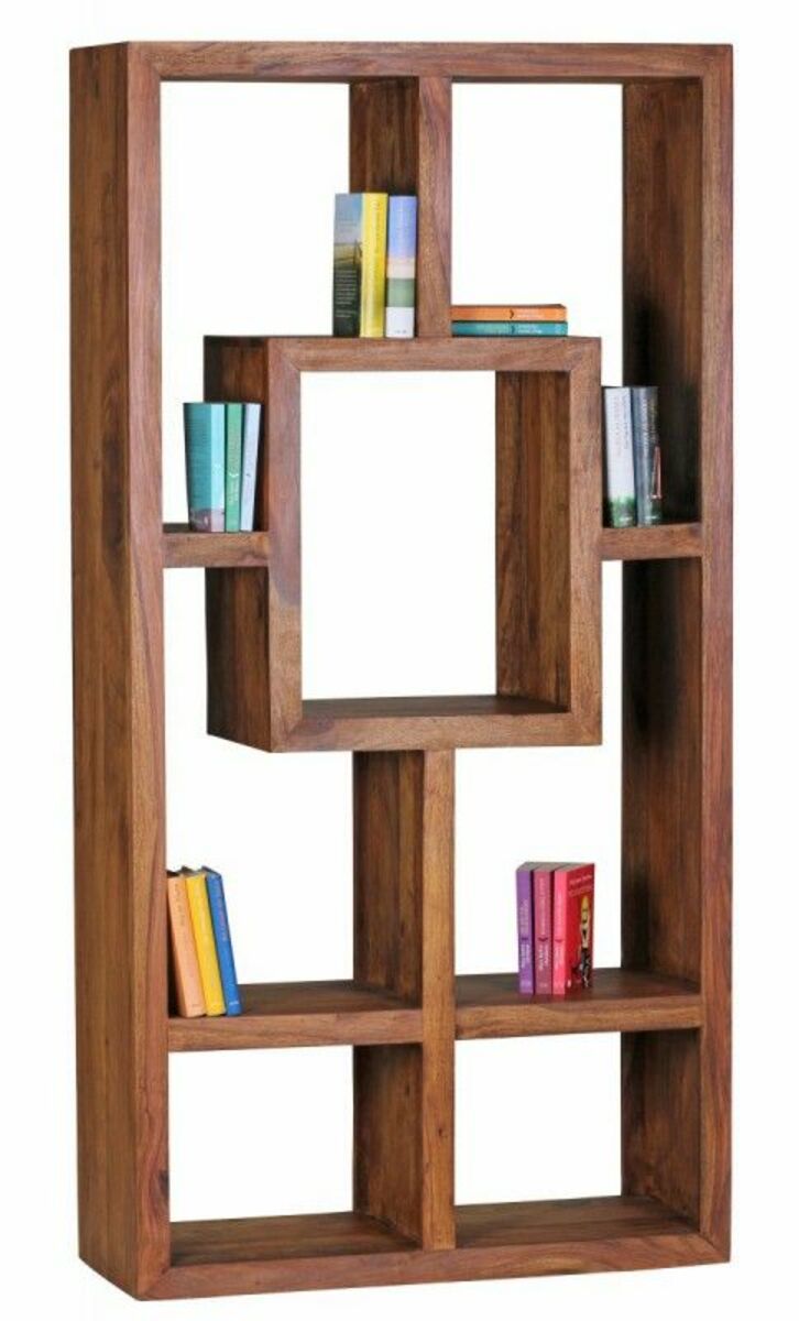 Bild 1 von WOHNLING Design Massives Bücherregal Sheesham 180 x 90 x 35 cm Massivholz